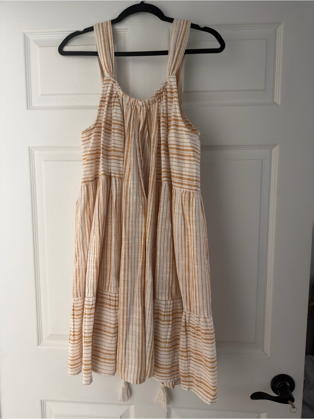 Striped Beige Cotton Sundress